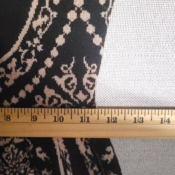 Romeo & Juliet Couture Black White Damask Sweater Dress Womens XSmall A Line - Picture 11 of 13